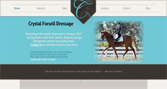 Desktop Screenshot of crystalforselldressage.com