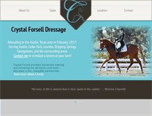 Tablet Screenshot of crystalforselldressage.com